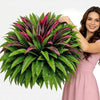 UV Resistant Artificial Fern And Red Dracaena