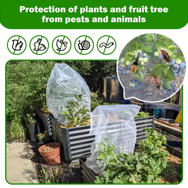 Nylon Plant Protection Netting Mesh Bag Cover for Fruit Vegetable Tree Strawberry Grapes Pest Control Anti-Bird Gardening Tools