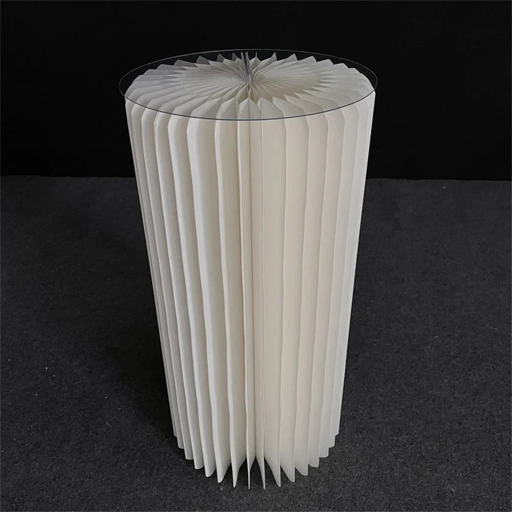 Roman Folding Column Ornaments Party Honeycomb Origami Display Stand Shop Window Wedding Decor Folding Cylindrical Flower Rack