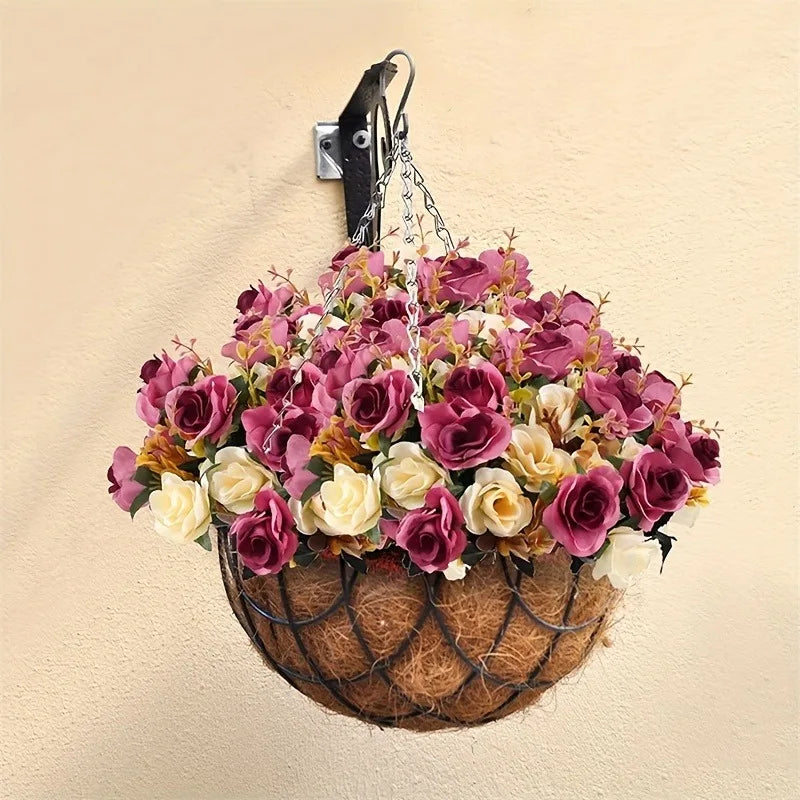 Rose Artificial Flowers 12Heads 33cm Fake Flowers For Home Room Decor Wedding Marriage Decoration DIY Craft Garland Accessories