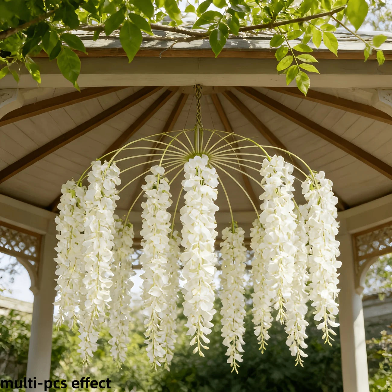 20PCS Artificial Wisteria Simulation Flower Vine, Indoor and Outdoor Hanging Decoration, Maintenance Free Fake Wisteria Vine