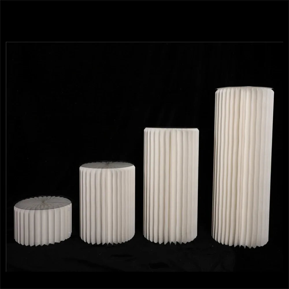 Roman Folding Column Ornaments Party Honeycomb Origami Display Stand Shop Window Wedding Decor Folding Cylindrical Flower Rack